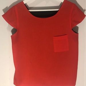 Just Ginger orange short sleeve shirt Size S $15